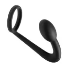 Explorer Silicone Cockring and Prostate Plug – Black — Photo 2