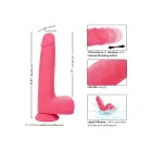 Dziļi rūcošs un automātiski kustīgs dildo – 17.75 cm (7″) – Rozā — Foto 4