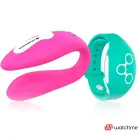 Wearwatch Dual Technology porų vibratorius su WatchMe nuotolinio valdymo laikrodžiu – fuksija/jūros vanduo — Nuotrauka 2