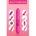Angelia vibrators ar kustību, rotējošu vārpstu un mēles stimulatoru – 18 cm (7″) – rozā Foto 6