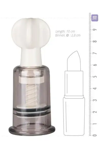Maza krūšu galu un klitora piesūcēju sūkņu komplekts – caurspīdīgs Foto 4