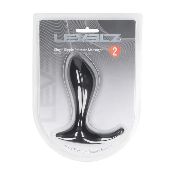 LEVELZ Single Ripple Silicone Prostate Model – Black