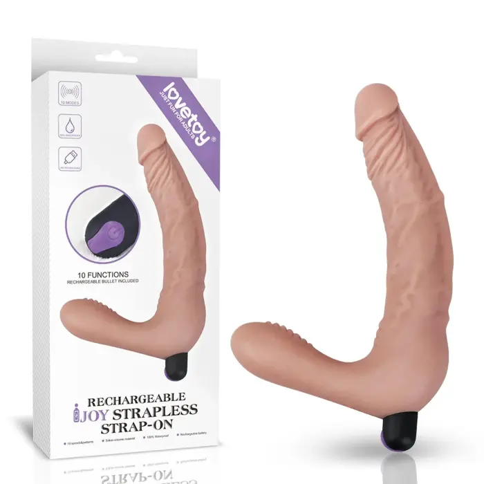 LoveToy IJOY – перезаряжаемый страпон без ремней – силикон – 21 см