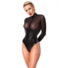 Noir Project Fetish Long Sleeve Bodysuit – Black – S — Photo 3