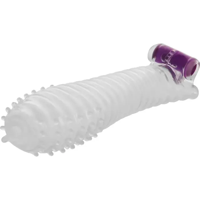 OHMAMA tekstuurne pikendusmuhv vibreeriva kuuliga – 15 cm (6″) – läbipaistev
