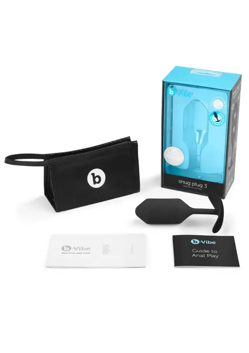 B-Vibe Snug Plug 3 – 12 cm – Melns Foto 6