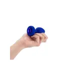 B-Vibe вибрирующая анальная пробка с камнем L/XL – Синяя — Фото 7