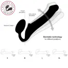 Semi-Realistic Bendable Strap-On Dildo – 17 cm (6.7″) – Black — Photo 3