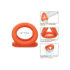 Alpha Triple Cock Ring – Orange — Photo 4