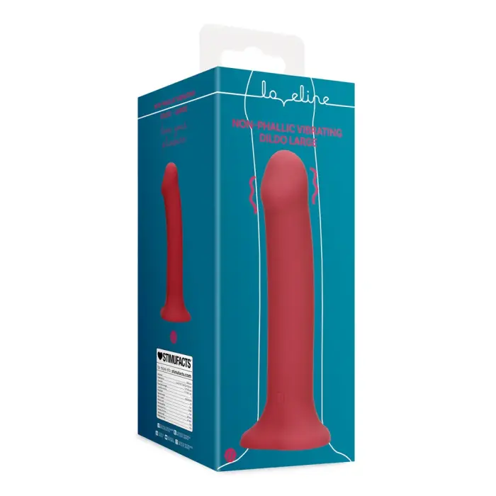 Nereālistisks vibrējošs dildo – liels – sarkans