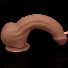 LoveToy King Sized Sliding Skin Dual Layer Dong – realistic dildo – TPE – brown – 29.2 cm — Photo 12