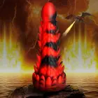 Demon Rising zvīņains pūķa dildo – 20 cm (8″) – sarkans/melns — Foto 6