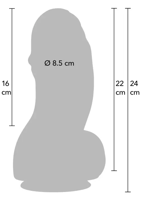 Fat Boys dildo – 22 cm (8.7″) – Melns Foto 2