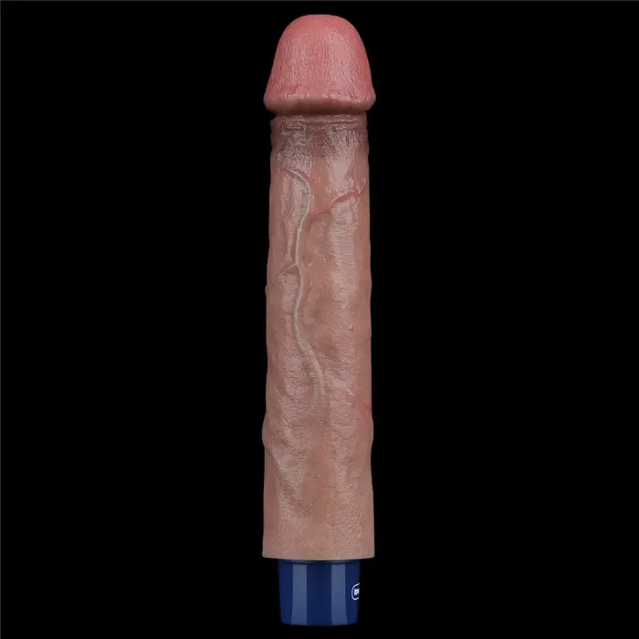 LoveToy Real Softee – įkraunamas vibruojantis silikoninis dildo – 9 colių