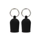 Ar caurdurtiem krūšu galu piesūcekņi – melni Foto 4