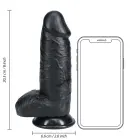 Extra Thick Straight Dildo with Balls – 20.3 cm (8″) – Black — Photo 6