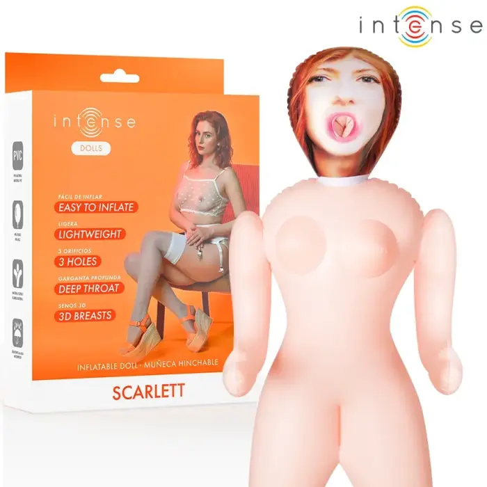 Intense Dolls Scarlett Inflatable Love Doll – 3 Zones, 145 cm, PVC