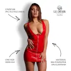 Unzip Me - PVC Plunge Dress - One Size - Red — Foto 4
