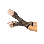 Leg Avenue kolmnurkse võrkmustriga sõrmedeta kindad – mustad – One Size — Foto 2