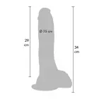 Extreme XXXL realistlik dildo iminapaga – 34 cm (13″) – Nahavärv — Foto 4