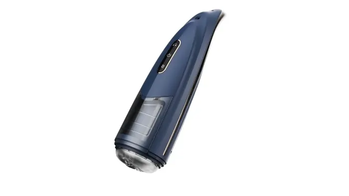 Вращающийся и пульсирующий мастурбатор – 33.4 cm – синий