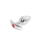 Aluminium Handle Anal Plug with Red Gem – 7 cm – Red — Photo 1