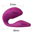 O-Sensual Double Rush vibratorius – 18 cm (7″) – rožinis — Nuotrauka 2