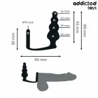 Addicted Toys силиконовая анальная пробка с кольцом Model 5 – 23.5 cm – Черный — Фото 4