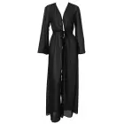 Cottelli Lingerie – long transparent chiffon kimono – black – S — Photo 7