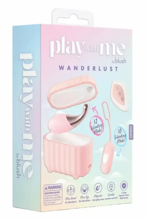 Play With Me Wanderlust Pink – compact dual vibe set with travel case