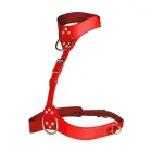 Vixen Vegan Leather Chest Harness – Red — Photo 4