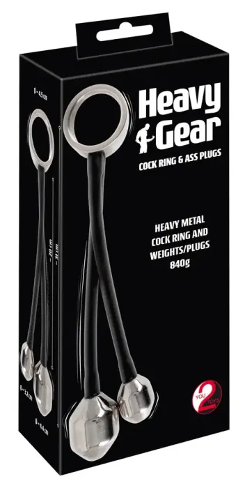 Heavy Gear Cock Ring & Anal Plugs – Metal, Silicone