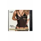 Guilty Pleasure Contour Corset Body – avatud tassidega korset-body võrkpaneelidega ja pehme kasvuluudega – must – Suurus: S/M — Foto 1