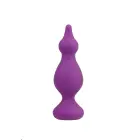 Plug-Artykuł wspomagania - Vidējs rievots silikona dildo – 18 cm – Violets Foto 2
