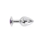 Alumīnija anālais spraudnis – M – 8 cm – Violets Foto 3