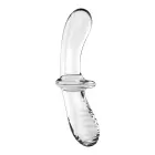 Satisfyer Double Crystal stikla dildo – 20 cm (7.9″) – Caurspīdīgs — Foto 2