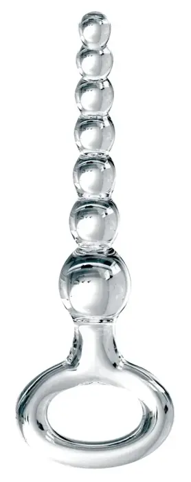 Icicles No. 67 – Curved Anal Beads – 20.5 cm – Clear Photo