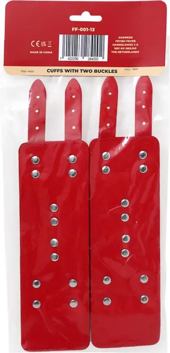 Fetish Fever - Cuffs with two buckles - Red Photo