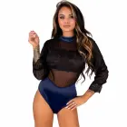 Livco Corsetti Drimina LC90690 nėrinių ir tiulio bodis – mėlynas — Nuotrauka 1