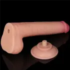 Sliding Skin двухслойный дилдо – 9'' (23 см) – Телесный — Фото 14