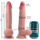 Rock Army Sherman divslāņu dildo – 24 cm (9.5″) – miesas krāsa — Foto 3