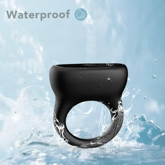 Oring Vibrating Cock Ring – Black, 9 Functions