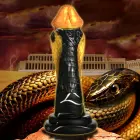 Golden Snake silikoninis dildo – 23+ cm (9″+) – juodas — Nuotrauka 6