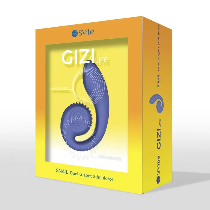 GIZI Lite – Двойной вибратор для точки G – 14 cm (5.5″) – синий