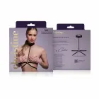 Strappy Viola melna mežģīņu bralete – siksnu dizains ar zelta toņa akcentiem — Foto 6