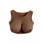 Gender X Undergarments Plate silikona krūšu veste – E kausiņš – tumšs miesas tonis — Foto 2