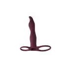 Pure Passion Flirtini strap-on ar dubultu penetrāciju un vibrējošu lodi – sarkans — Foto 3