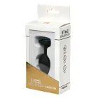 Star Collection Black Silicone Anal Plug M with Light Blue Stone — Photo 1