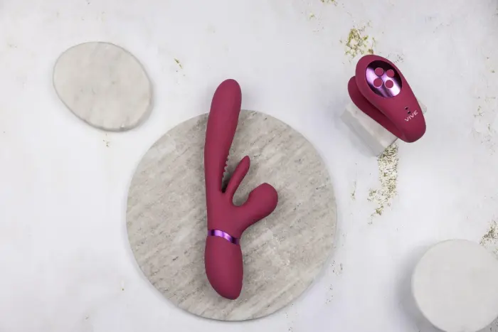 Yoko Triple Action Dual Vibrator with Clitoral Pulse Wave – Pink