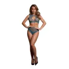 Duo Net комплект бюстгальтера с декоративным вырезом – синий – One Size Фото num